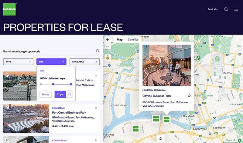 Goodman Property Website